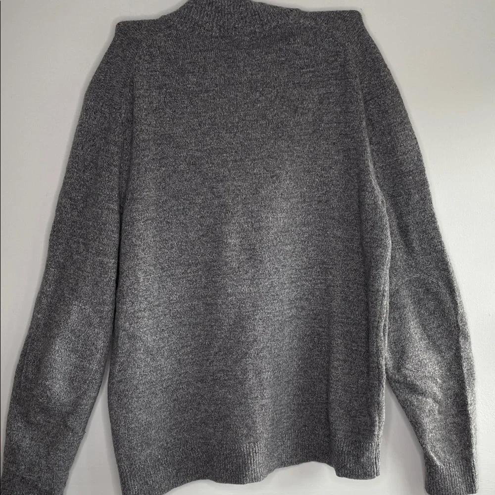 Banana Republic Men's Charcoal Zip-Up Sweater extra fine merino wool size L